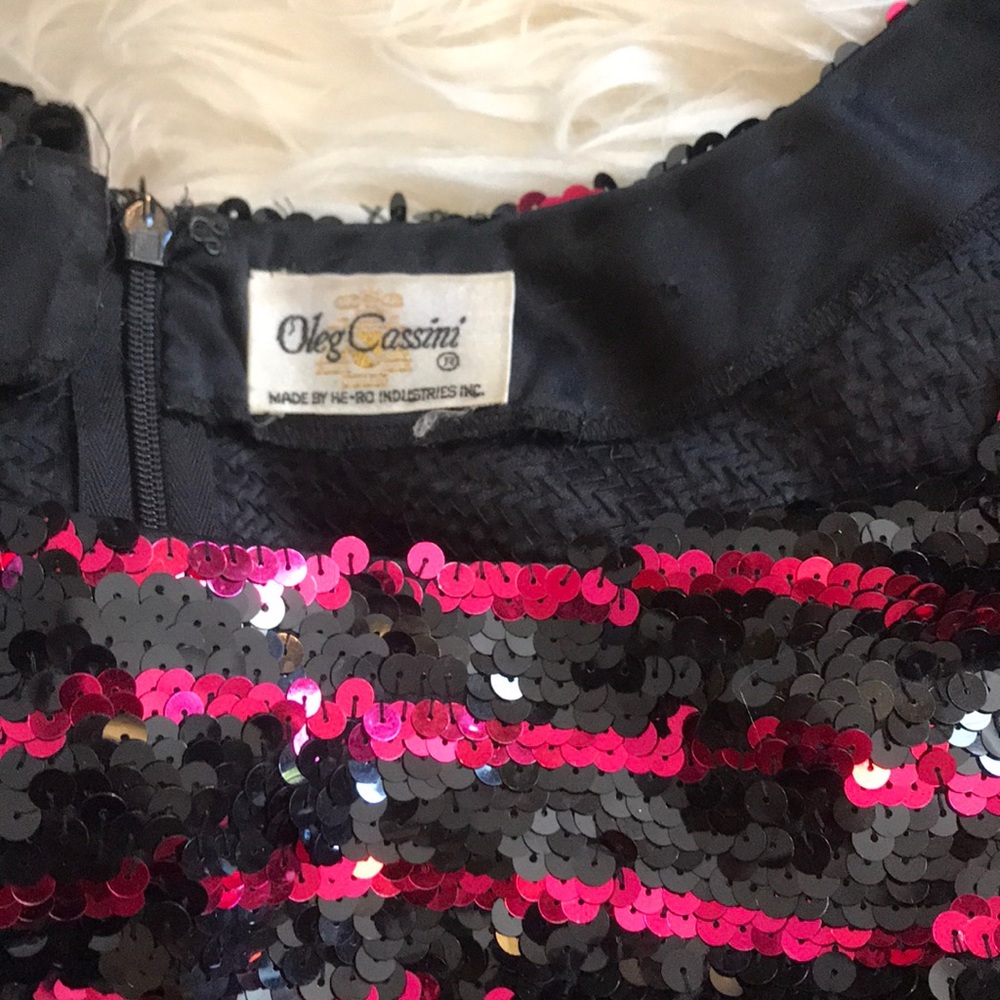 Oleg Cassini Sequined Dress Size Small-Medium - Picture 7 of 8